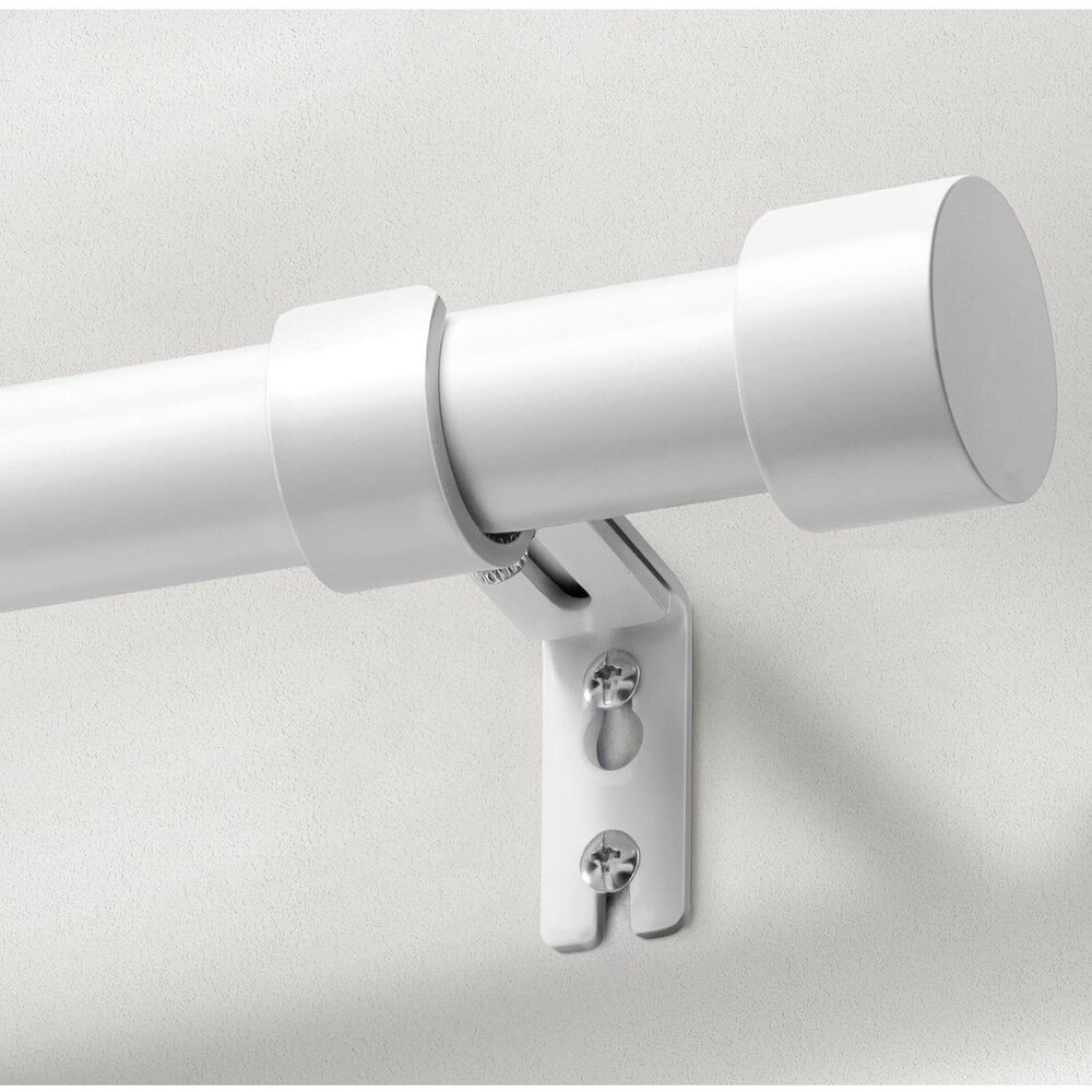 Curtain Rods for Windows 32 to 86 Inch, White Curtain Rod Adjustable Heavy Duty